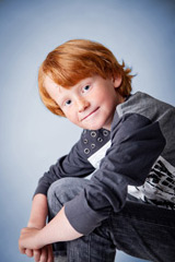 Barnfotografering med Jakob som fick bilder på sig själv i 9-års present
